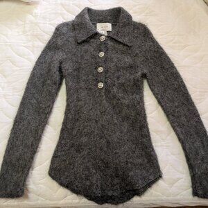 H&M EDITION Gray Mohair/Wool Blend Sweater Size XS NWT